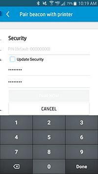 To require authentication before printing, select the Update Security
