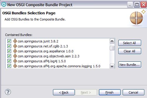 RAD, File New OSGi OSGi Composite Bundle Project, click Next Input