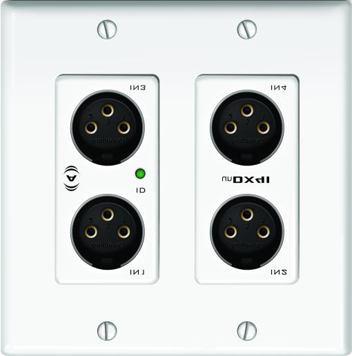 2 Device Installation 2 1 4 3 1 2 3 4 Power/ ID LED 4 x Balanced audio inputs 2 x Balanced audio outputs RJ-45 connector *Note: