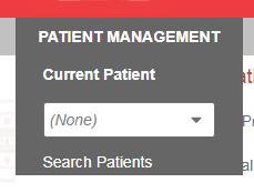 Referrals Search and Select the desired patient from PATIENT MANAGEMENT and Search Patients drop down