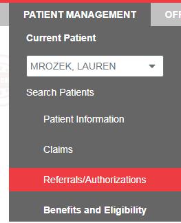 Referrals/Authorizations from the