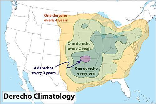 Derecho Storms Source: National Oceanic and Atmospheric Administration About Derechos.