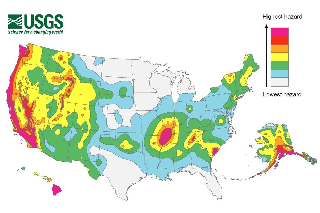 Earthquake Hazards in the U.S. Cascadia Subduction Zone New Madrid Fault Source: U.S. Geological Survey.