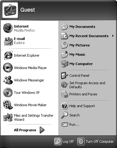 Point to the Programs item. A submenu appears. The items on this submenu depend upon what is installed on your computer. 4. The Microsoft Access item might be available on the Programs submenu.