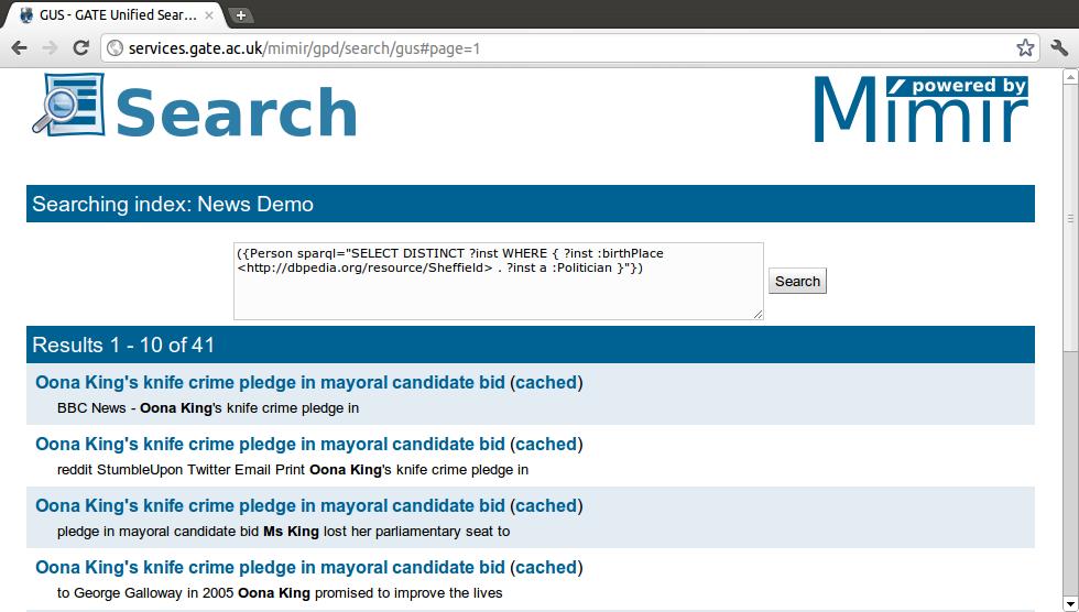 Search News Articles for Politicians born in