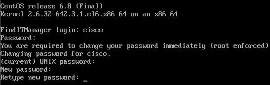 Once you are prompted to change the password for the cisco account, enter the current password.