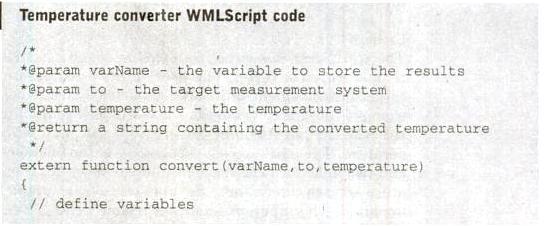 Write a WML script to convert the given