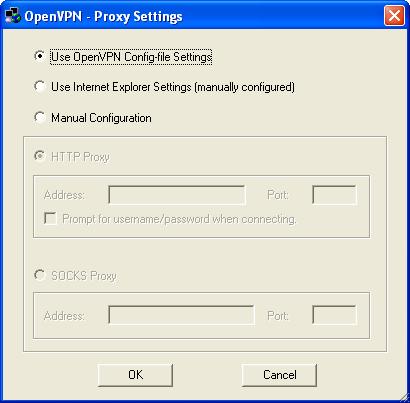 2 Click Use OpenVPN Config-file Settings,