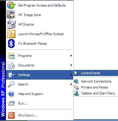 page. Click on the Start menu of the windows and move into the Settings option.