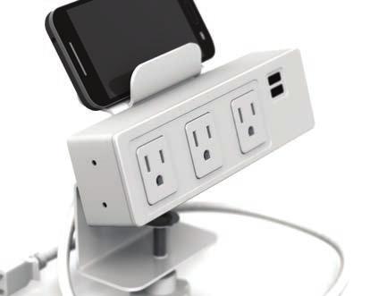 outlets, 2 USB charging ports, surge protection and a