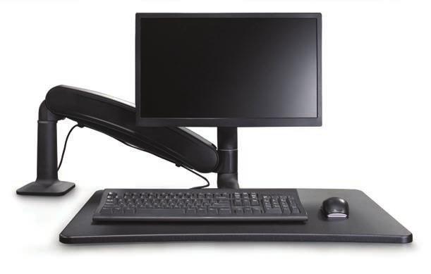 DESKTOP SIT/STAND Co-Pilot The ergonomically designed Co-Pilot allows the user to adjust their primary computer work surface from a sit-to-stand