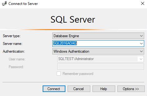 46. Log in to the Node S1 and open the SSMS (you can find it in the installed programs).