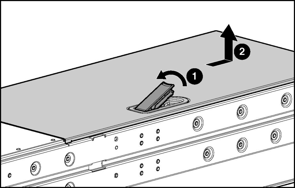 Installing the Server Blade and Options 4. Place the server blade on a flat, level surface. 5. Remove the access panel: a.