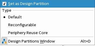 Follow these steps to create design partitions for the u_blinking_led instance as the PR partition, and the u_top_counter instance as the SUPR region: 1.