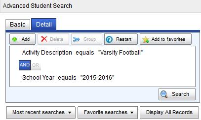 Saving Your Favorite Searches You can define search criteria and save the search so that you can run it again without having to re-enter the statements.