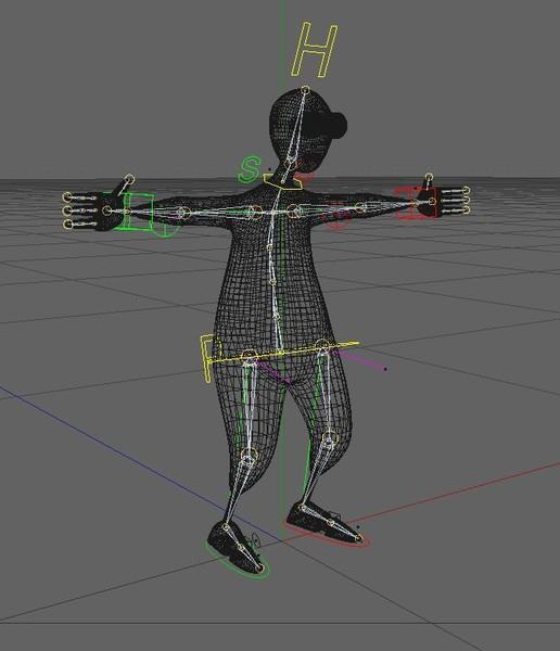 Rigging: Virtual skeletons, or as they are also knows as rigs, allow the animators to move the models body