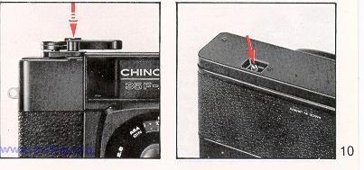 Depress the shutter release button until the auto focus indicator LED is activated and hold the position.