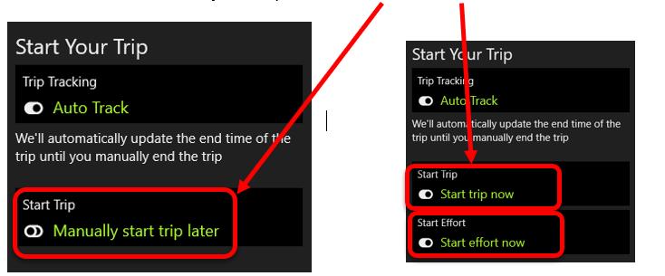 You can Manually start the trip and Effort later or now.