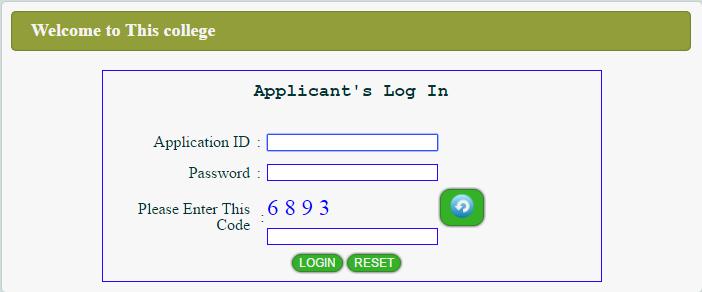 Log In Write the application ID Write the Password