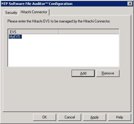 4. Click the Hitachi Connector tab.