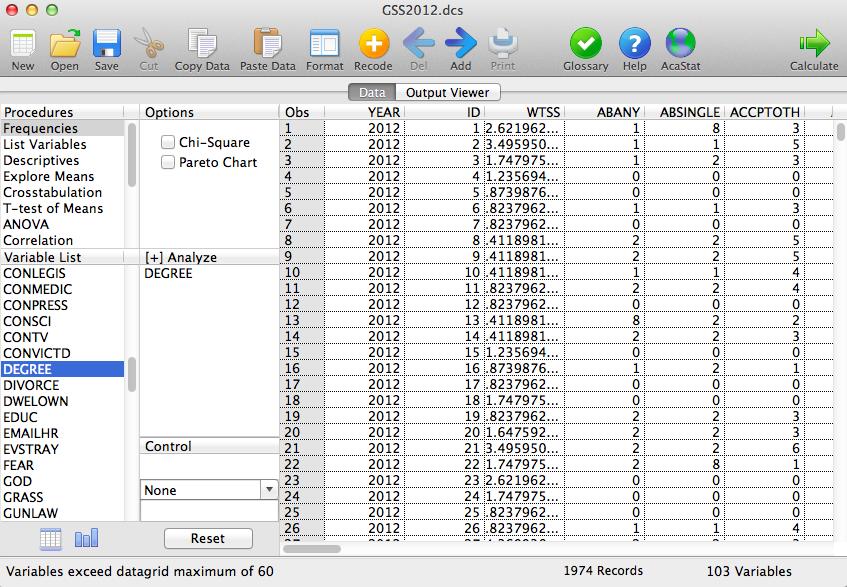 Data Module The Data module uses a spreadsheet to create, import, and export data files. Opening or importing a new file will replace the current contents.