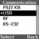 USB Communication Interface Use this communication interface if you want to use the HE45T with a USB cable. 1. Select the USB interface, as shown in Figure 5 5.