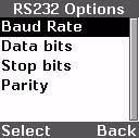 Set the Baud Rate to match the baud rate of the host co