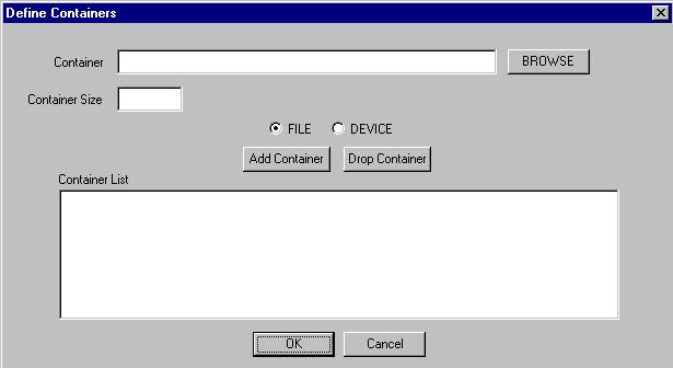 To istall BAAN IV for DB2 Uiversal Database 16 Click Create as DMS to access the Defie Tablespace Cotaiers dialog box.