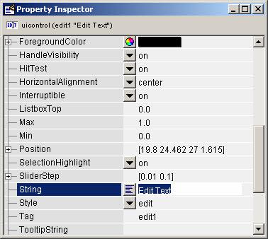 Setting properties of an Edit Text object Popup Menu The popup menu works exactly like a typical dropdown list object.