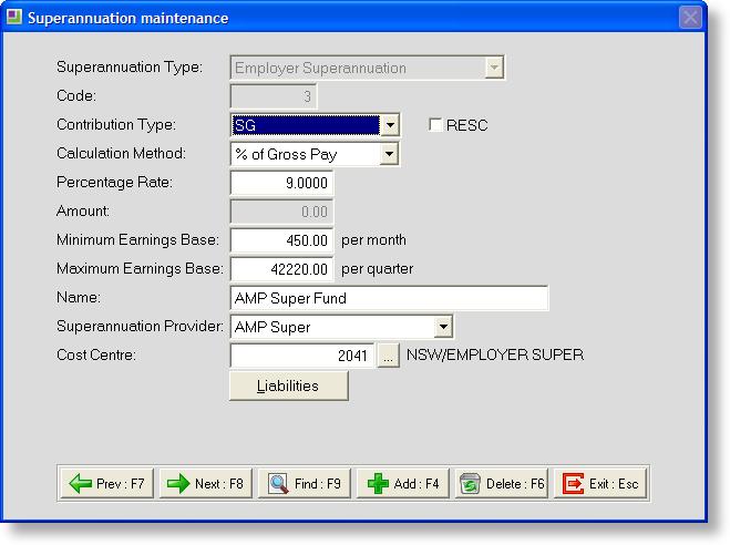 New Features SGC Maximum Earnings Base MYOB EXO Payroll 2011.02 introduces the ability to enforce a maximum quarterly earnings base for Superannuation Guarantee Contributions.