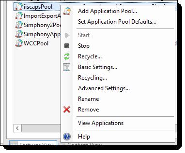 Post-Upgrade Steps for CAPS on IIS for Simphony 2.