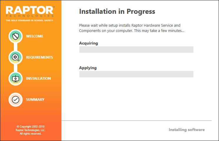 Any previous version of Raptor that is installed (vsoft 10.12.03.