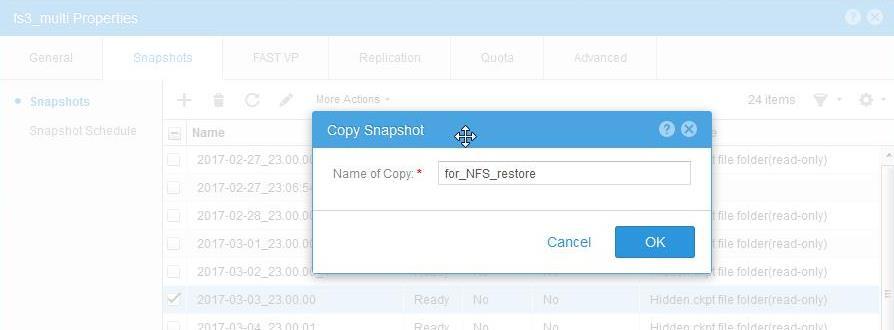 In order to access the data from a read-only snapshot, simply create a read/write
