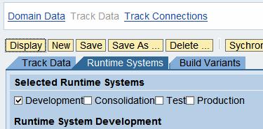 Define the required runtime systems: Go to Change Management Service -> Landscape Configurator -> Runtime Systems tab.