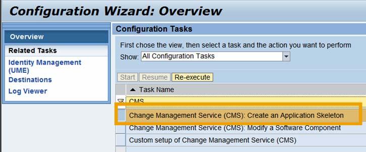 4.2 All-in-one Configuration Wizard You can use the configuration wizard to setup NWDI tracks for