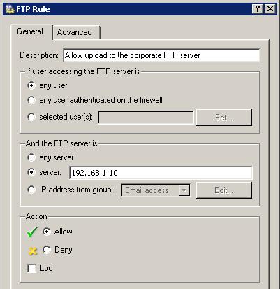 2.11 FTP Policy Configuration Figure 2.