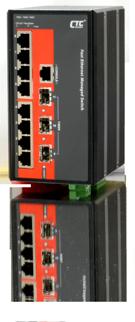 IEC 61850-3 Managed GbE Switch - IEC 61850-3 8x10/100/1000Base-T+ 3x100/1000Base-X SFP EN50121-4 IPv6 SmartView IEEE 1588 The series of managed Gigabit Ethernet switch are designed to meet the