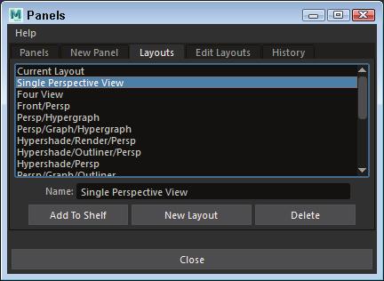 Chapter 1: Learning the Maya Interface FIGURE 1-18 Panel Editor Using the Shelf Editor The Shelves menu includes an option that will open the Shelf Editor dialog box.