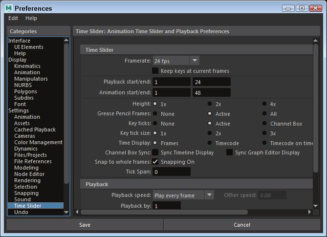 Autodesk Maya 2019 Basics Guide Accessing the Animation Preferences Beneath the Go to End button is a button, shown in Figure 1-29, that will open the Preferences dialog box, as shown in Figure 1-30.