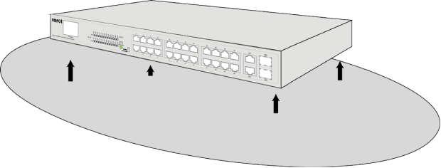 Rack-mountable Installation The switch is rack-mountable and can be installed on an