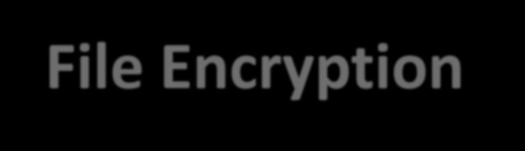 File Encryption - at rest and During Transmission What is file encryption and why is it important?