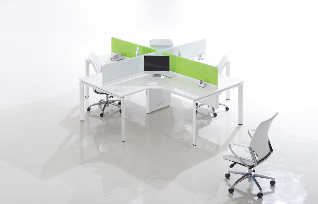 Collaborate L Designed for users that need a balance between privacy and interaction, the L-shaped arrangement of Collaborate provides employees with