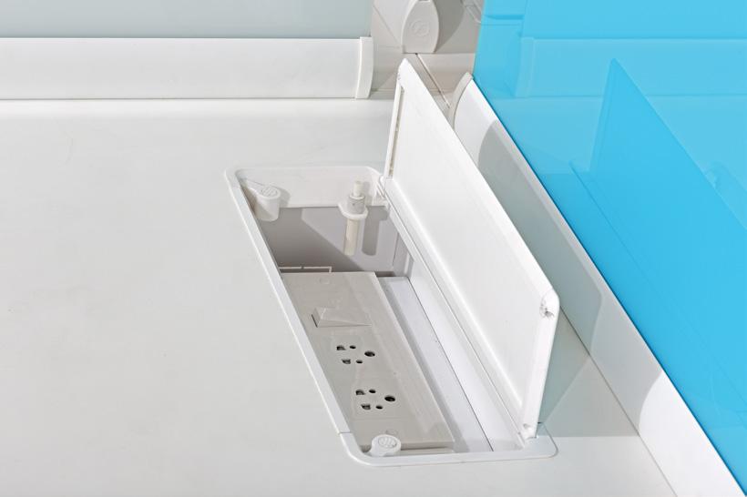 Switches Flip-up data and electrical ports are available in Aluminium and ABS in a
