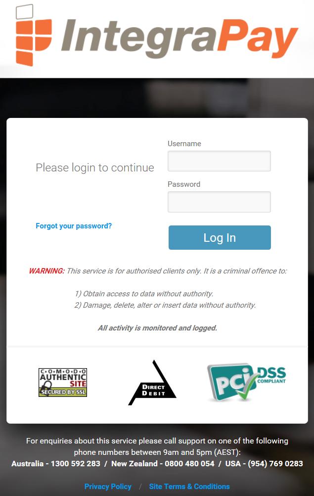 LOG IN To access Online you must be a registered client with and have received a username and password from. If you have not received you Username and Password, please contact on 1300 592 283.