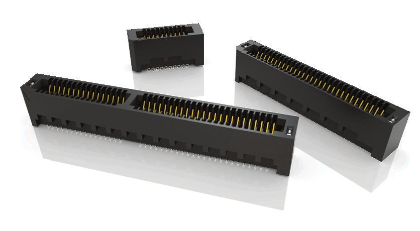 80 mm PITCH HIGH-SPEED EDGE RATE CONNECTORS Rugged Edge Rate contacts optimized for
