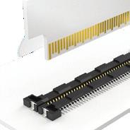 0394") pitch Low profile, surface mount 40 to 80 I/Os per pair Mounts in pairs on same or opposite sides for easy signal