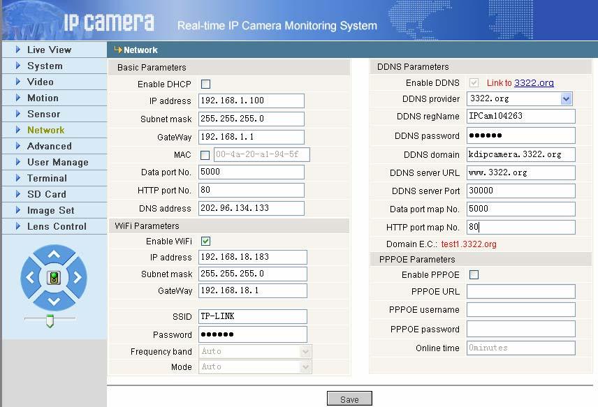 E. Modify IP address and Set up wireless parameter 1.