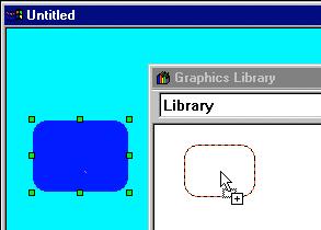 To add an object, select it from a page and click the Add Object to Library button on the Graphics Library Editor toolbar.