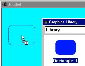 CHAPTER 7 Graphics Library Modify Library Element To change the name of a Library object, click on the object in the Library (the object name is highlighted in the Graphics Library Editor), and click