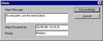 CHAPTER 8 Alarms Printing To print the contents of the Alarm Editor, click the Print pushbutton. Refer to chapter 2, Pages regarding the use of the Print dialog.